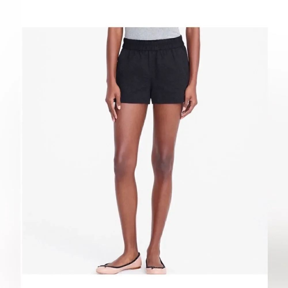 J Crew Black on Black Floral Shorts size 4